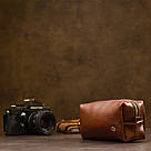 Чоловіча косметичка з натуральної шкіри GRANDE PELLE 11414 Коричневий, фото 7