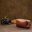 Чоловіча косметичка з натуральної шкіри GRANDE PELLE 11414 Коричневий, фото 8