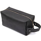 Чоловічий матовий шкіряний несесер GRANDE PELLE 11508 Чорний, фото 2