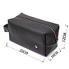 Чоловічий матовий шкіряний несесер GRANDE PELLE 11508 Чорний, фото 4