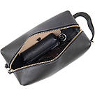 Чоловічий матовий шкіряний несесер GRANDE PELLE 11508 Чорний, фото 6