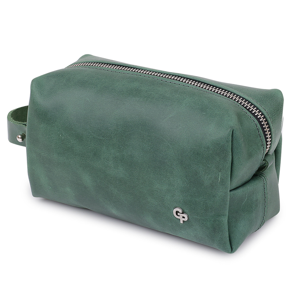 Шкіряна косметичка унісекс GRANDE PELLE 11572 Зелений, фото 1