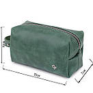 Шкіряна косметичка унісекс GRANDE PELLE 11572 Зелений, фото 3