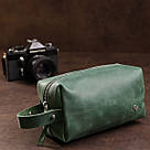 Шкіряна косметичка унісекс GRANDE PELLE 11572 Зелений, фото 8