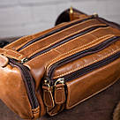 Сумка на пояс об'ємна Vintage 14695 Коричнева, фото 8