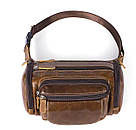 Сумка на пояс об'ємна Vintage 14695 Коричнева, фото 10