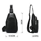 Сумка через плече чоловіча Vintage 14857 Чорна, фото 3