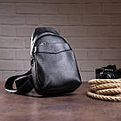 Сумка через плече чоловіча Vintage 14857 Чорна, фото 5