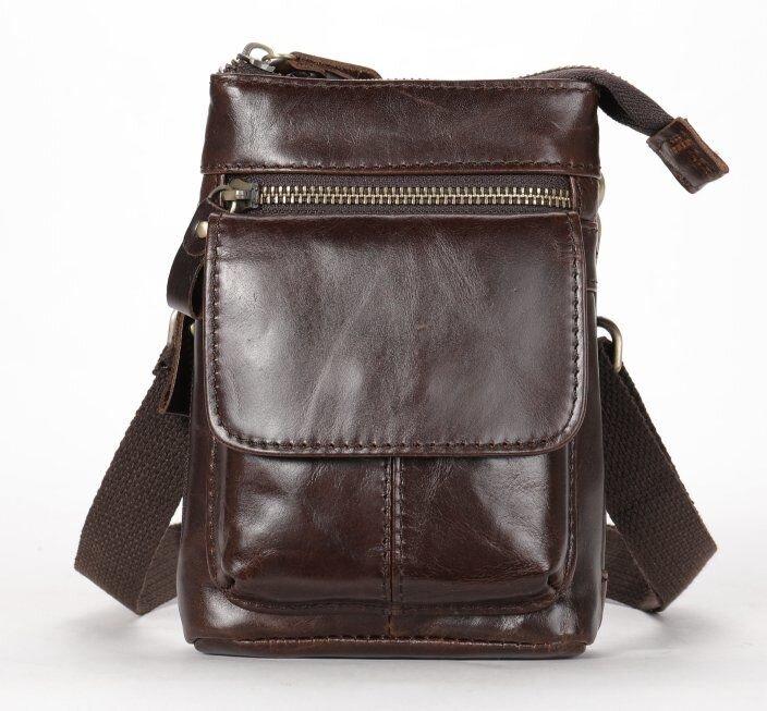 Сумка через плече чоловіча Vintage 20097 Коричнева, фото 1