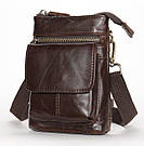 Сумка через плече чоловіча Vintage 20097 Коричнева, фото 2