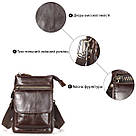 Сумка через плече чоловіча Vintage 20097 Коричнева, фото 4