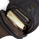 Сумка через плече текстильна Vintage 20077 Чорна, фото 7