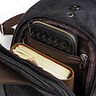 Сумка через плече текстильна Vintage 20077 Чорна, фото 8