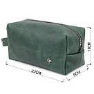 Шкіряна косметичка унісекс GRANDE PELLE 11573 Зелений, фото 3