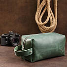 Шкіряна косметичка унісекс GRANDE PELLE 11573 Зелений, фото 8