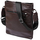 Шкіряна сумка чоловіча через плече SHVIGEL 11601 Коричневий, фото 2