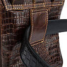 Сумка-месенджер тиснення під екзотику Vintage 20038 Коричнева, фото 7