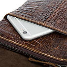 Сумка-месенджер тиснення під екзотику Vintage 20038 Коричнева, фото 8