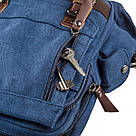 Сумка-рюкзак на одне плече Vintage 20139 Синя, фото 6