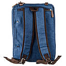 Сумка-трансформер текстильна велика Vintage 20153 Синя, фото 3