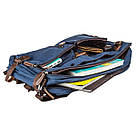 Сумка-трансформер текстильна велика Vintage 20153 Синя, фото 6