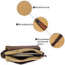 Текстильна сумка для ноутбука 13 дюймів через плече Vintage 20188 Хакі, фото 4