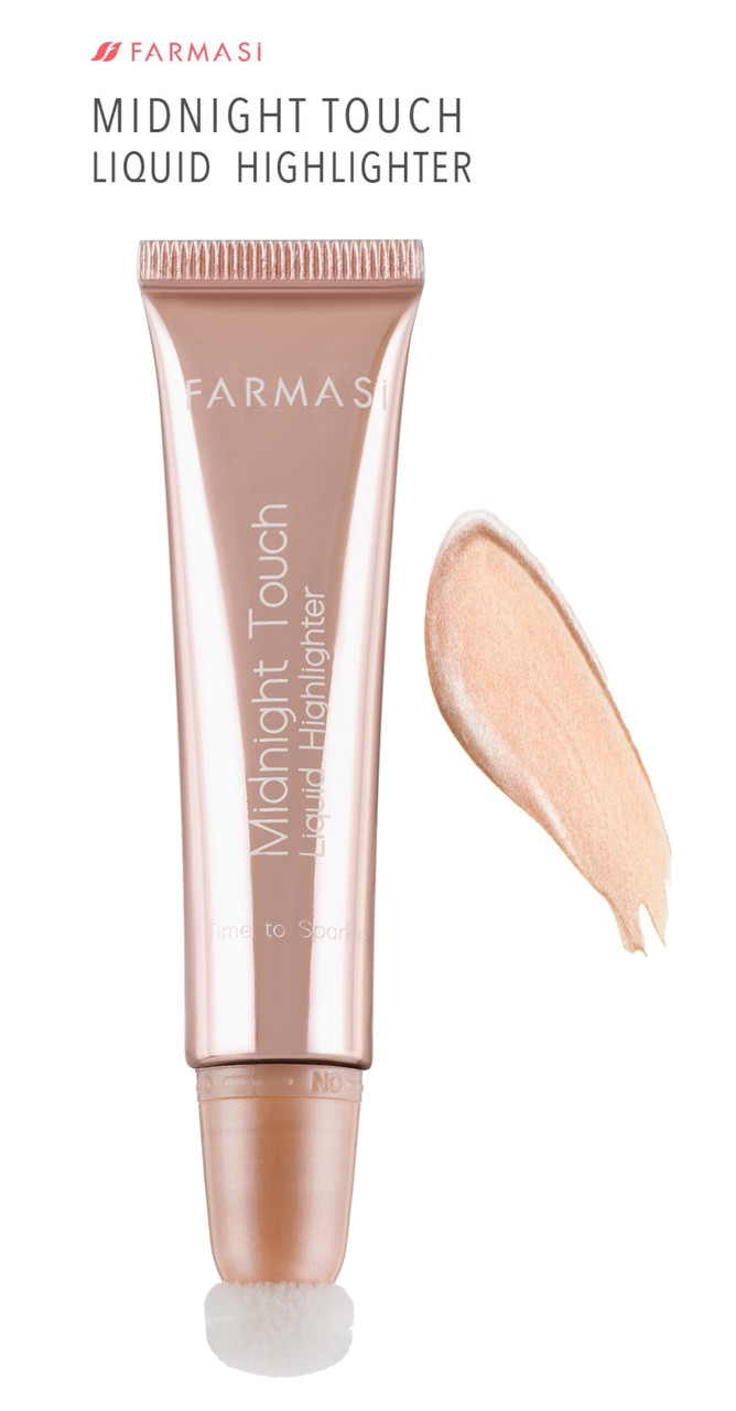 Рідкий хайлайтер Time to Sparkle, Midnight Touch Highlighter Farmasi 12 мл, фото 1