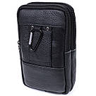 Чоловіча сумка на пояс із натуральної шкіри Vintage 22736 Чорний, фото 2