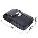 Чоловіча сумка на пояс із натуральної шкіри Vintage 22736 Чорний, фото 3