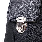Чоловіча сумка на пояс із натуральної шкіри Vintage 22736 Чорний, фото 5