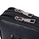 Чоловіча сумка на пояс із натуральної шкіри Vintage 22736 Чорний, фото 7