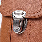 Чоловіча сумка на пояс на два відділення з натуральної шкіри Vintage 22737 Рудий, фото 5