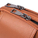 Чоловіча сумка на пояс на два відділення з натуральної шкіри Vintage 22737 Рудий, фото 7