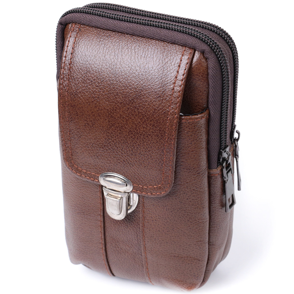 Сумка для чоловіків на два відділення з натуральної шкіри Vintage 22738 Коричневий, фото 1