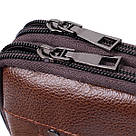 Сумка для чоловіків на два відділення з натуральної шкіри Vintage 22738 Коричневий, фото 6
