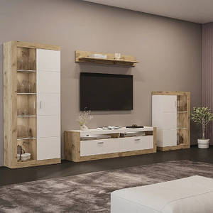 Модульна вітальня Палермо дуб вікінг/білий Сокме