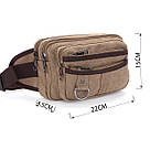 Бананка текстильна на пояс Vintage 20081 Хакі, фото 3