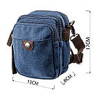 Барсетка текстильна Vintage 20162 Синя, фото 3