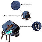 Барсетка текстильна Vintage 20162 Синя, фото 4