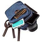 Барсетка текстильна Vintage 20162 Синя, фото 6