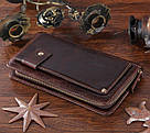 Шкіряна чоловіча барсетка Vintage 14193 Коричнева, фото 2