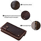 Шкіряна чоловіча барсетка Vintage 14193 Коричнева, фото 4