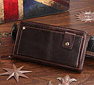 Шкіряна чоловіча барсетка Vintage 14193 Коричнева, фото 6