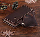 Шкіряна чоловіча барсетка Vintage 14193 Коричнева, фото 7