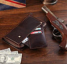 Шкіряна чоловіча барсетка Vintage 14193 Коричнева, фото 9