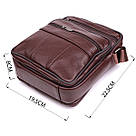 Зручна чоловіча сумка з натуральної шкіри 22858 Vintage Коричневий, фото 3