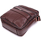 Зручна чоловіча сумка з натуральної шкіри 22858 Vintage Коричневий, фото 6