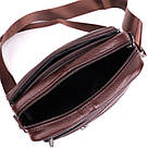Зручна чоловіча сумка з натуральної шкіри 22858 Vintage Коричневий, фото 7
