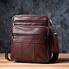 Зручна чоловіча сумка з натуральної шкіри 22858 Vintage Коричневий, фото 10