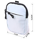 Практична слінг сумка для подорожей із якісного текстилю Vintage 22868 Блакитний, фото 3